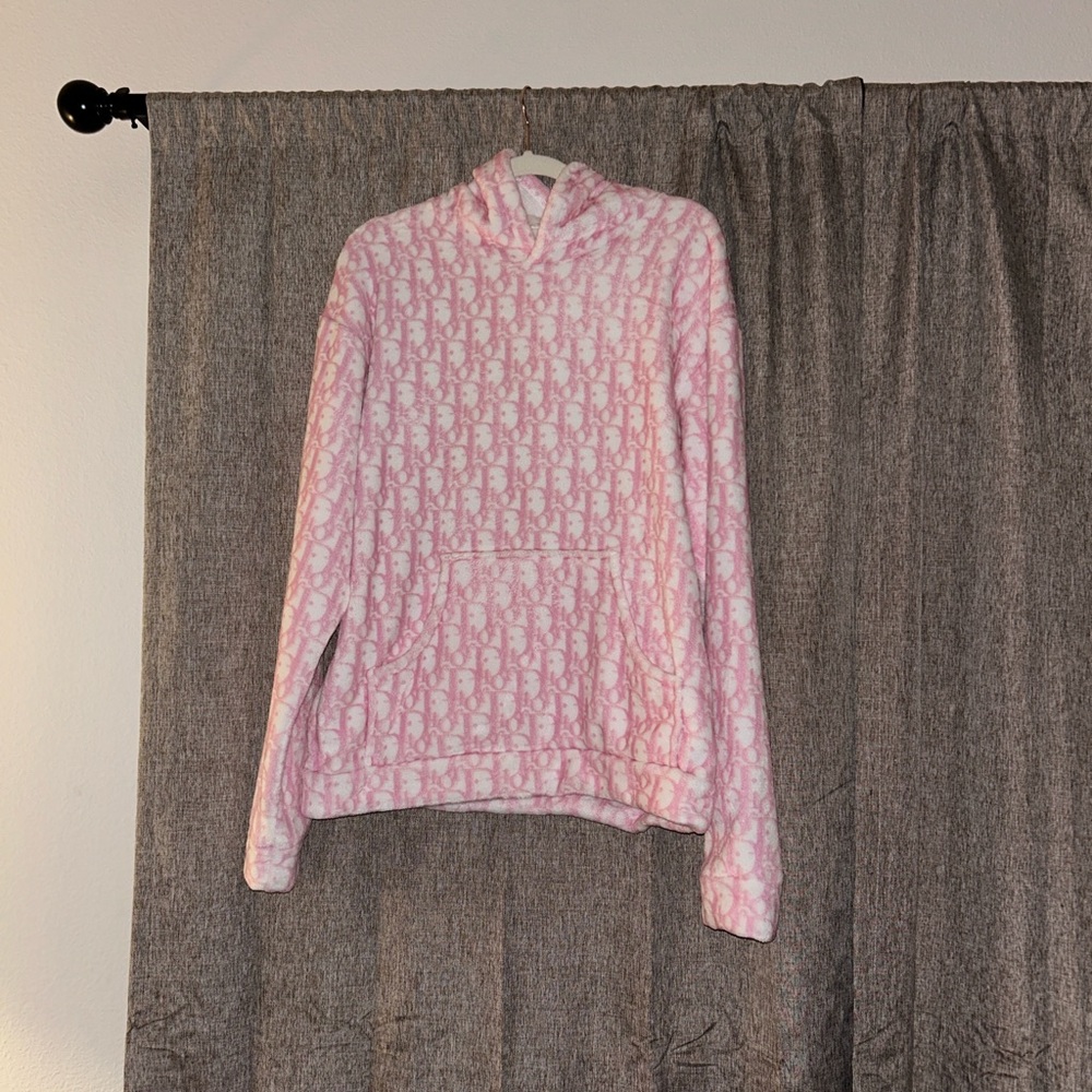 Pink and white Dior Women's Sweater